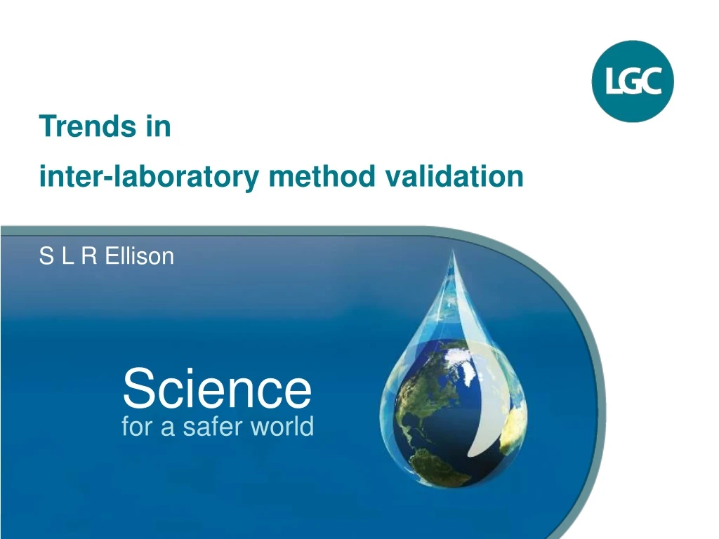 trends in i nter laboratory method validation