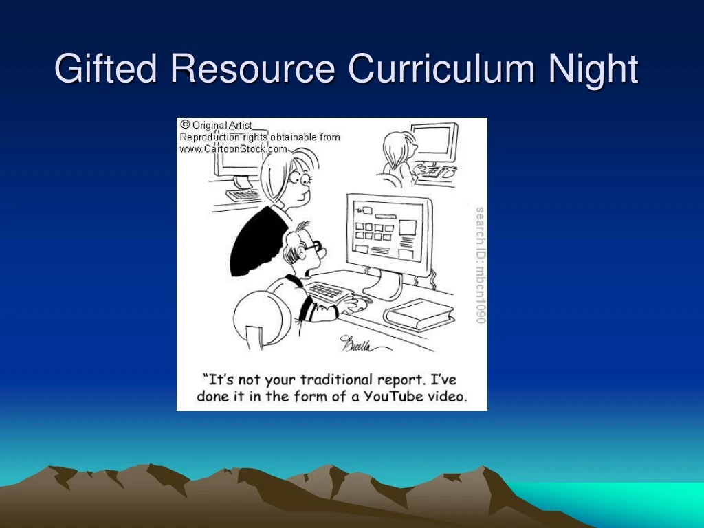 gifted resource curriculum night