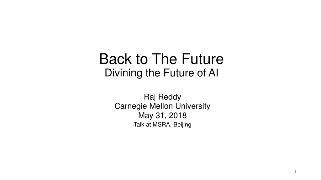 back to the future divining the future of ai
