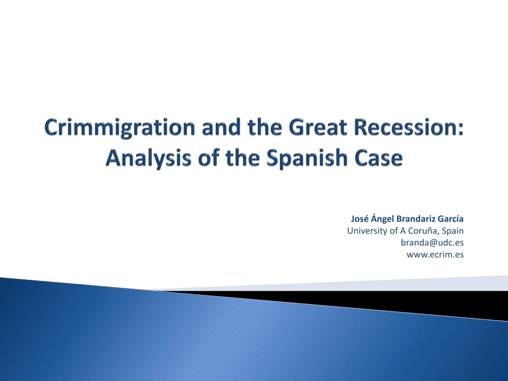 crimmigration and the great recession analysis of the spanish case