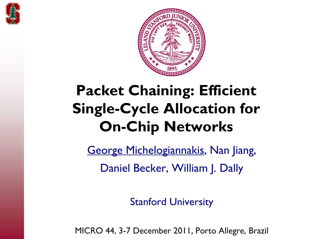 packet chaining efficient single cycle allocation for on chip networks