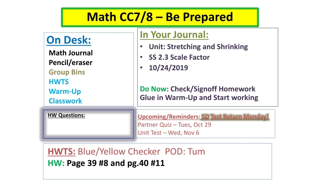 math cc7 8 be prepared