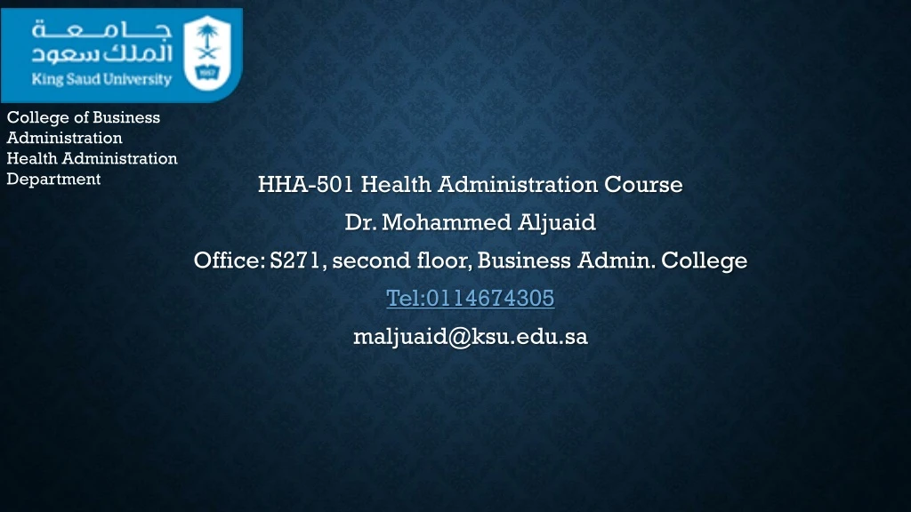 college of business administration health