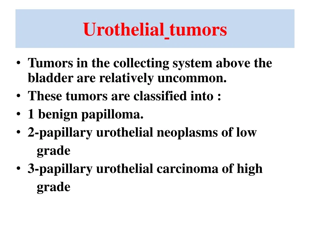 urothelial tumors