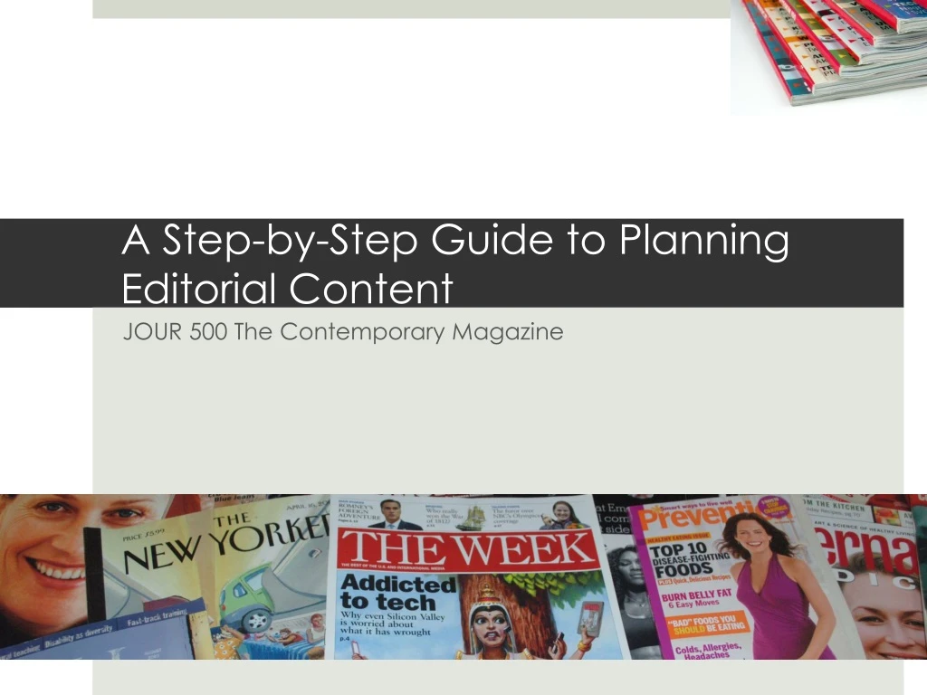 a step by step guide to planning editorial content