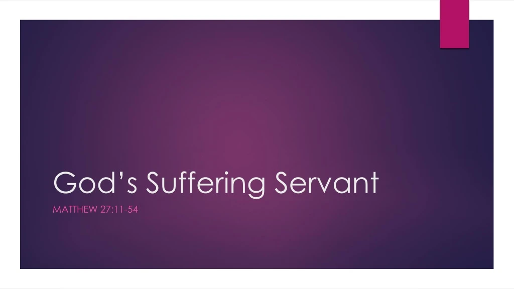 god s suffering servant