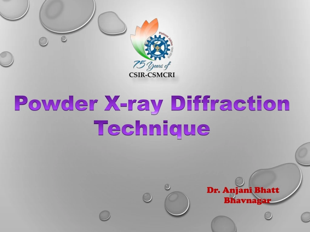 powder x ray diffraction technique