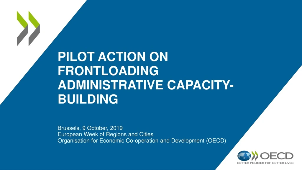 pilot action on frontloading administrative capacity building