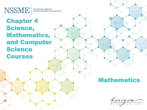 Chapter 4 Science, Mathematics, and Computer Science Courses