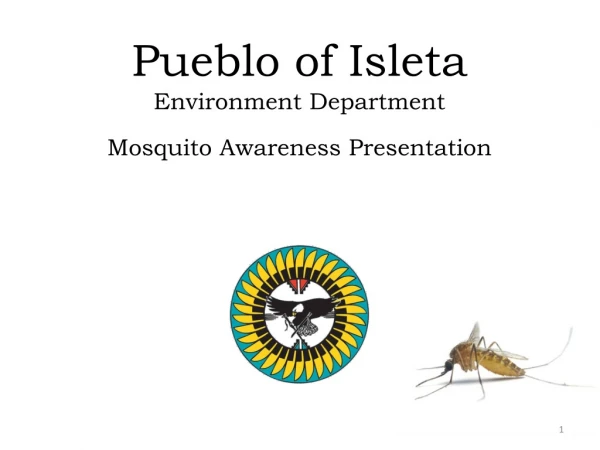 Pueblo of Isleta Environment Department Mosquito Awareness Presentation