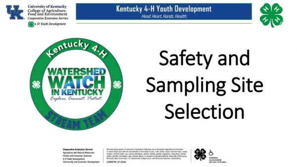 Safety and Sampling Site Selection