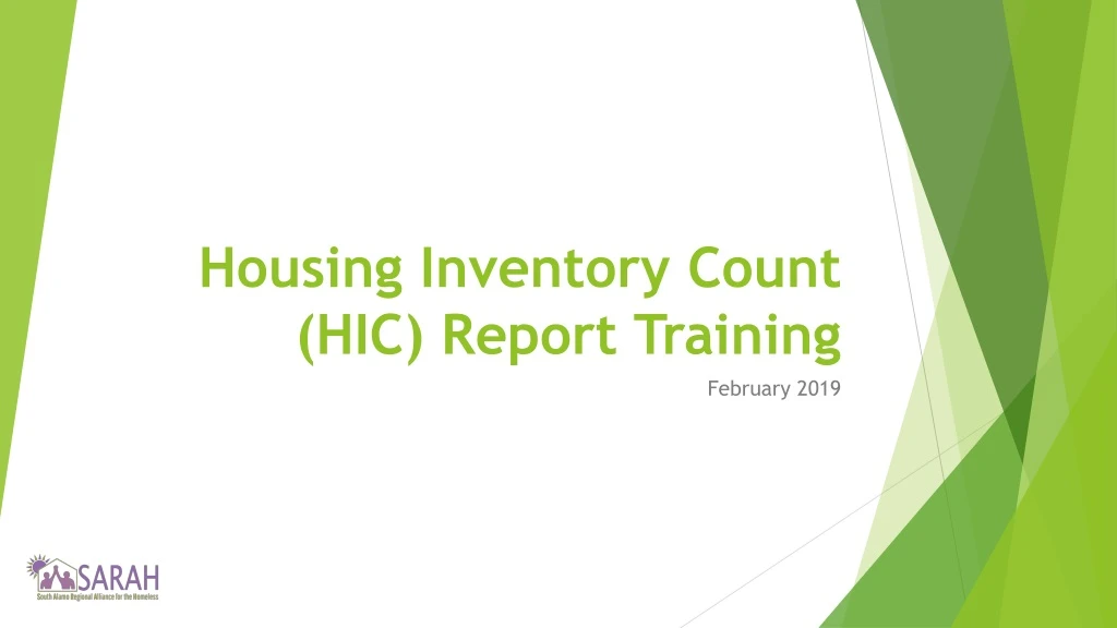 housing inventory count hic report training