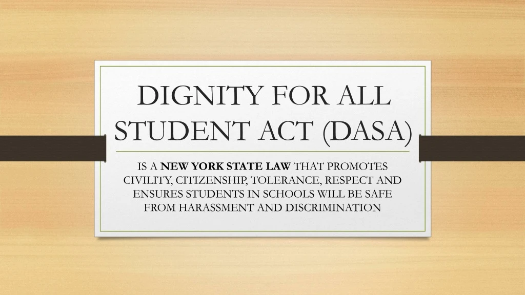 dignity for all student act dasa