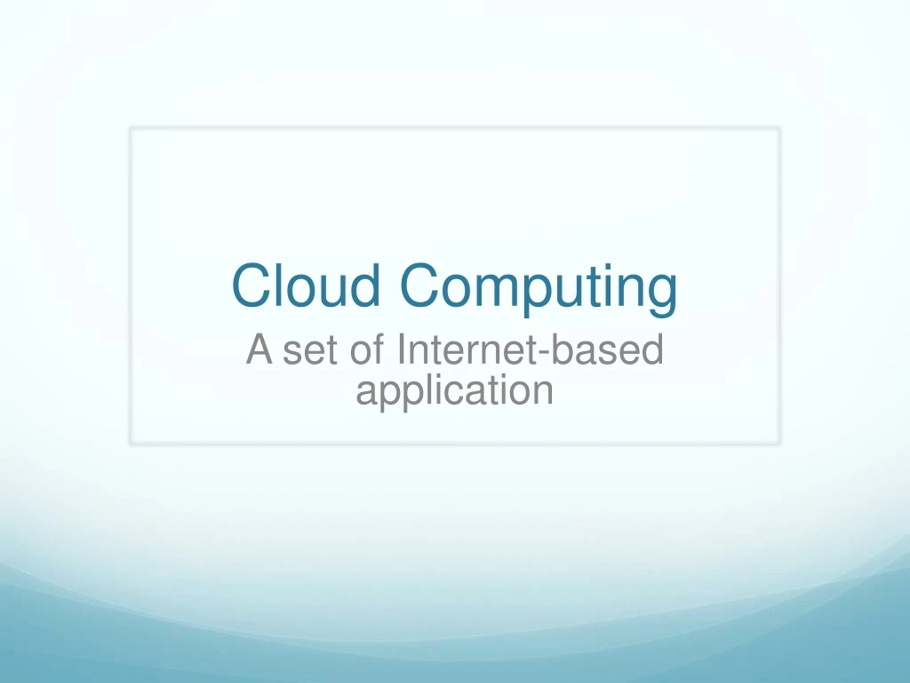 cloud computing