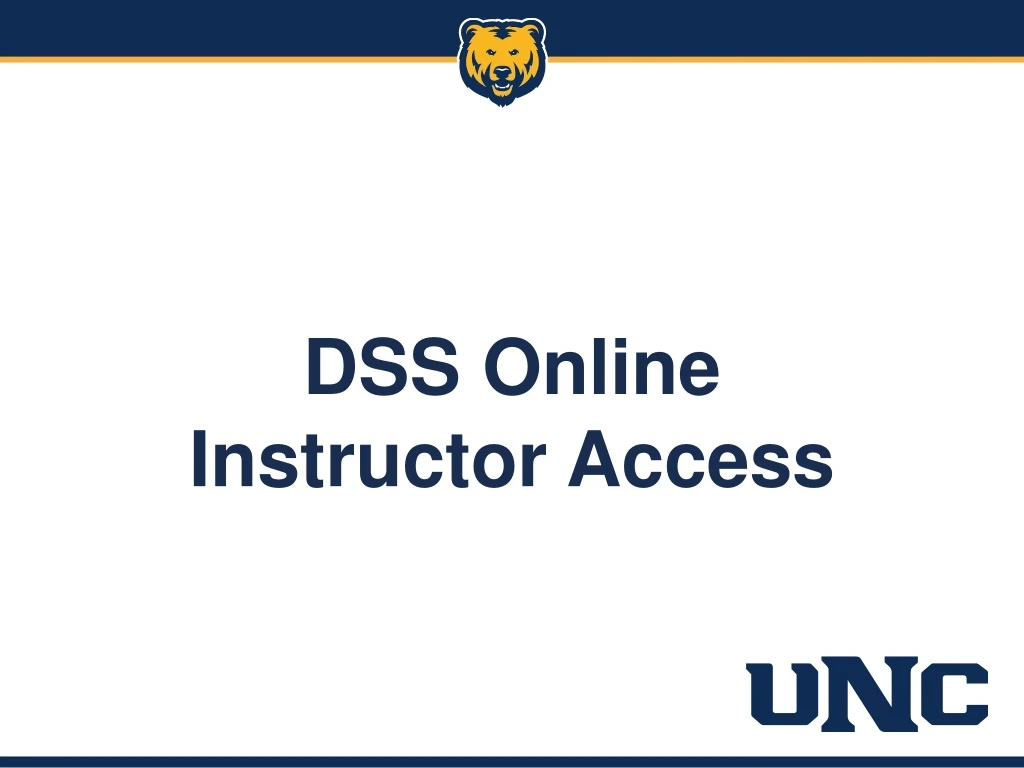 dss online instructor access