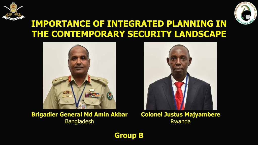 importance of integrated planning in the contemporary security landscape