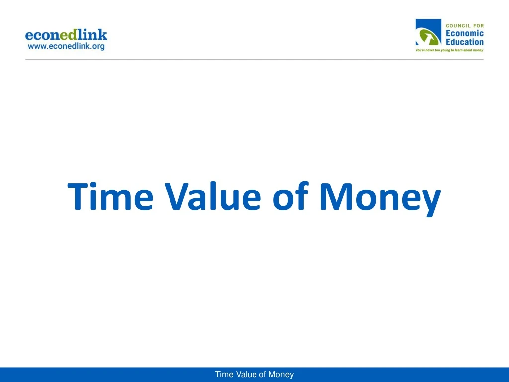 time value of money