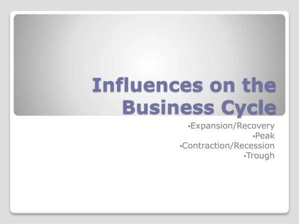 Influences on the Business Cycle