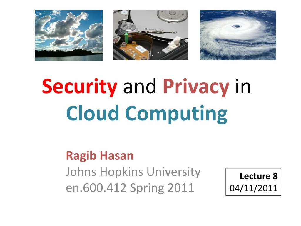 security and privacy in cloud computing