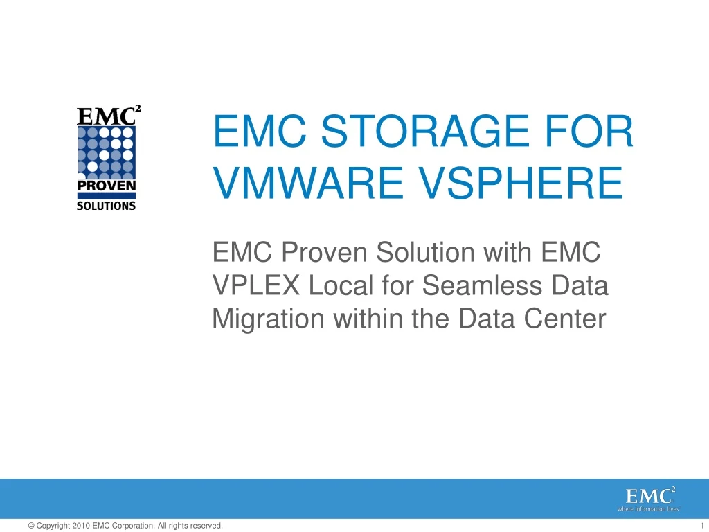 emc storage for vmware vsphere