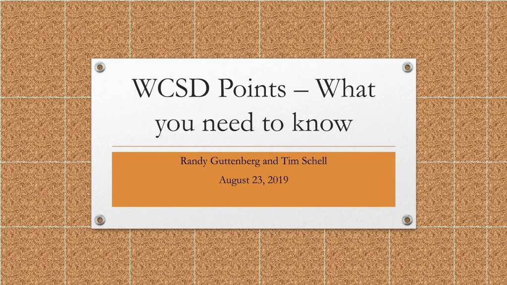 wcsd points what you need to know