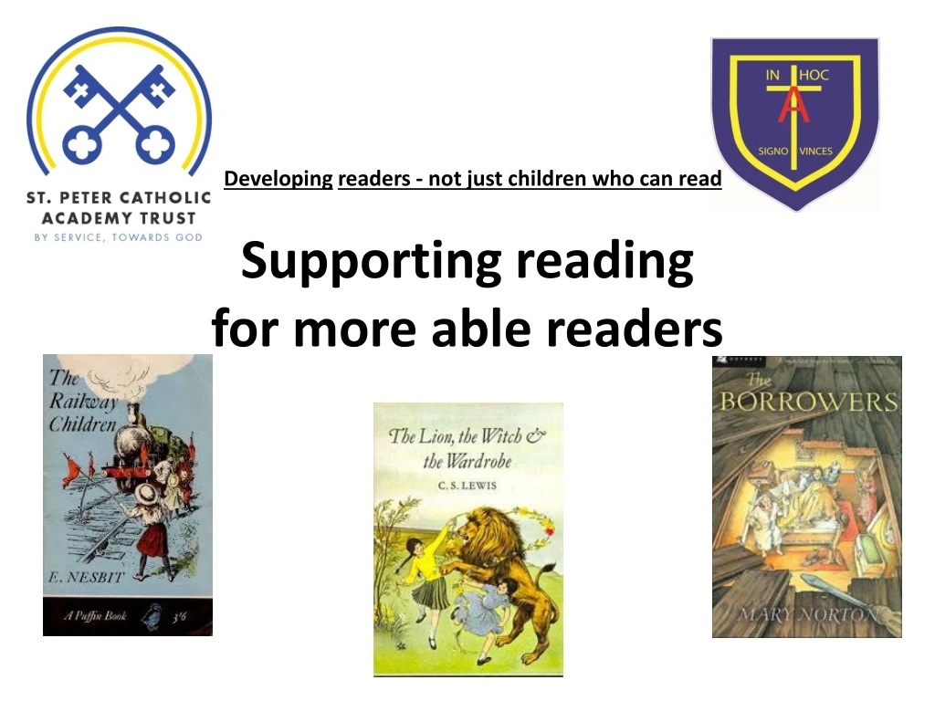 supporting reading for more able readers
