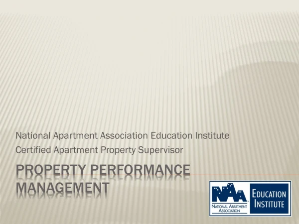 Property Performance Management