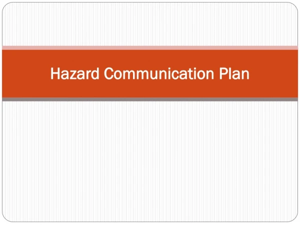 Hazard Communication Plan