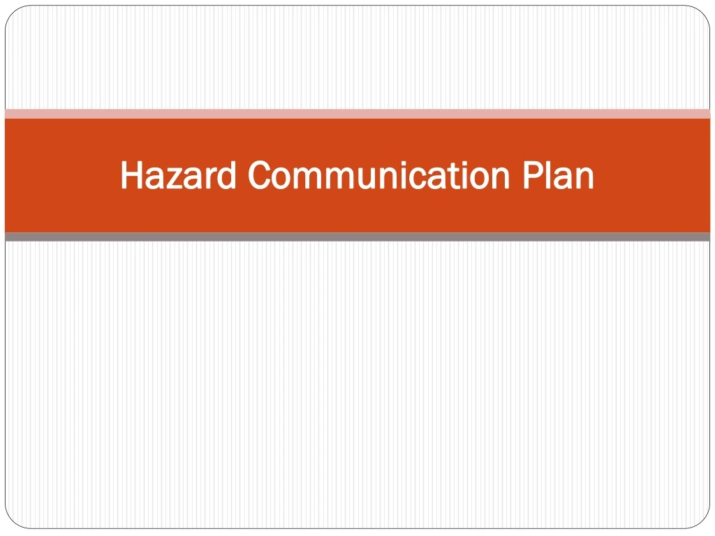 hazard communication plan