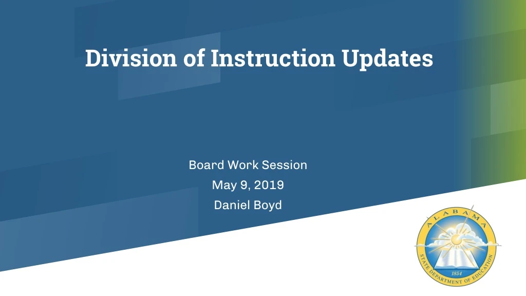 division of instruction updates