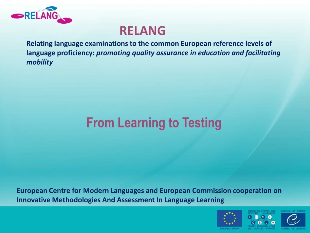 relang relating language examinations