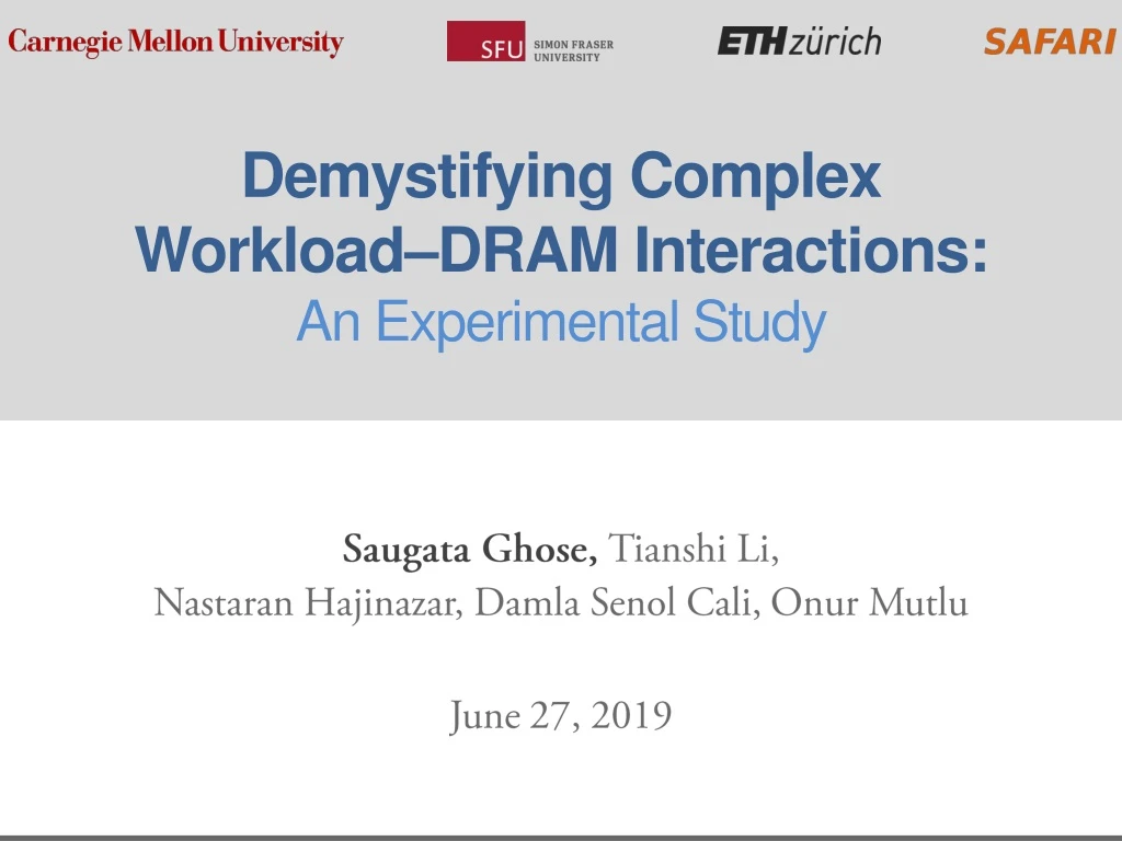 demystifying complex workload dram interactions an experimental study