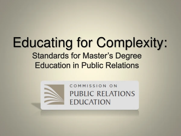 Standards for Master’s Degree Education in Public Relations
