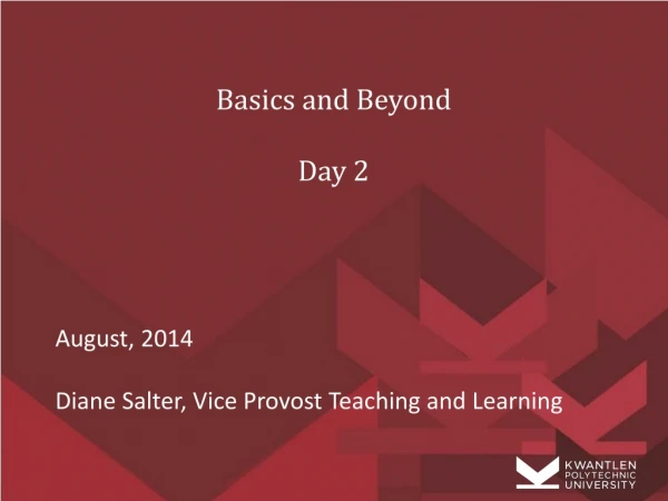 Basics and Beyond Day 2