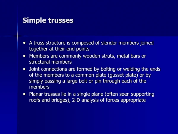 Simple trusses