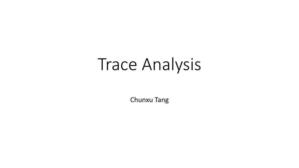 trace analysis