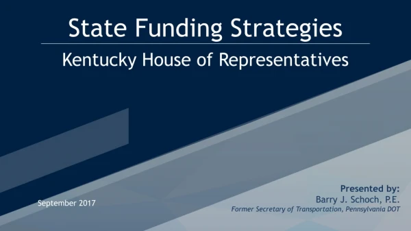 State Funding Strategies