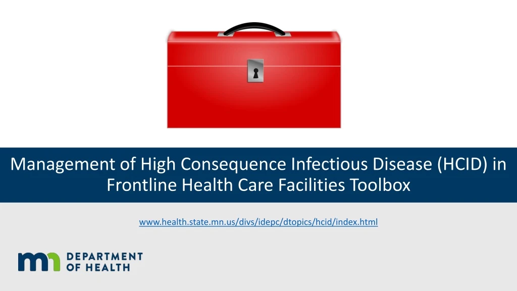 management of high consequence infectious disease hcid in frontline health care facilities toolbox
