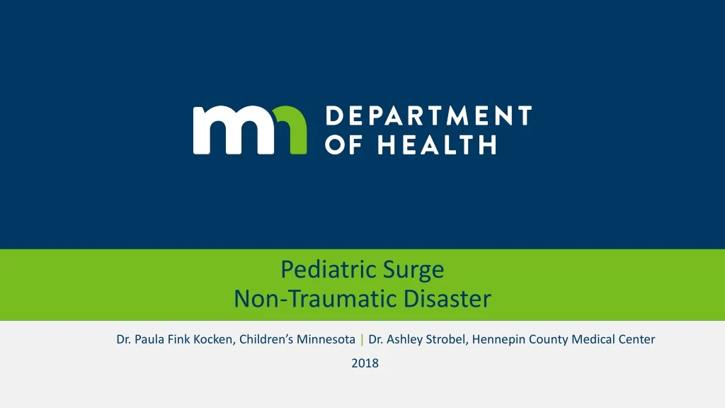 pediatric surge non traumatic disaster