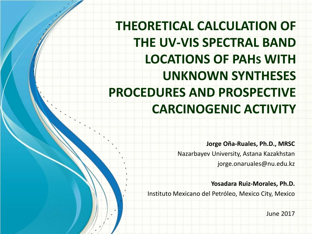 theoretical calculation of the uv vis spectral