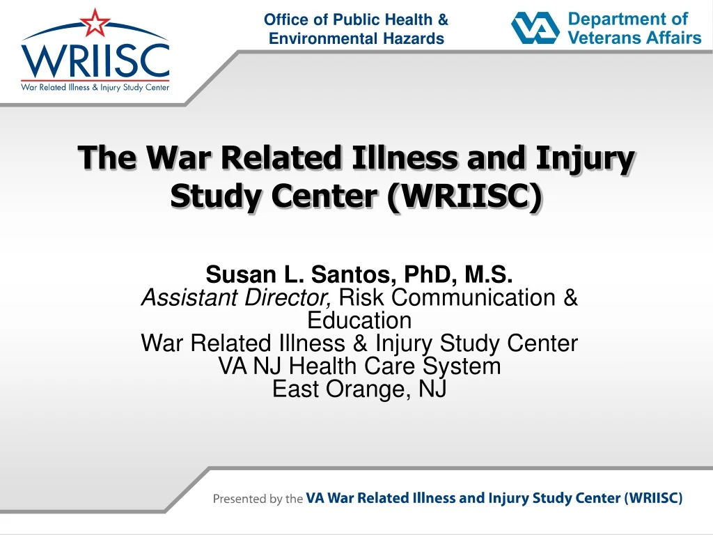 the war related illness and injury study center wriisc