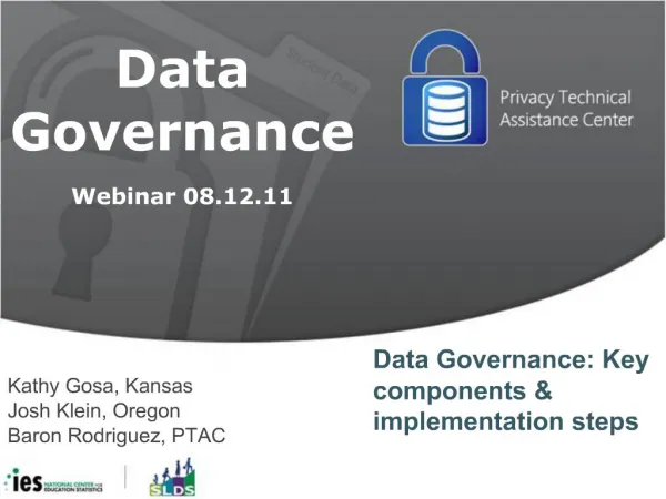 Data Governance: Key components implementation steps