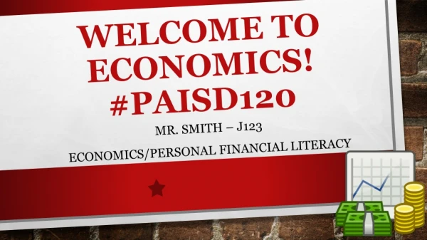 Welcome to Economics! #PAISD120