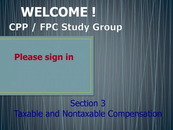 CPP / FPC Study Group