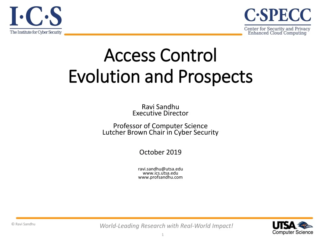 access control evolution and prospects