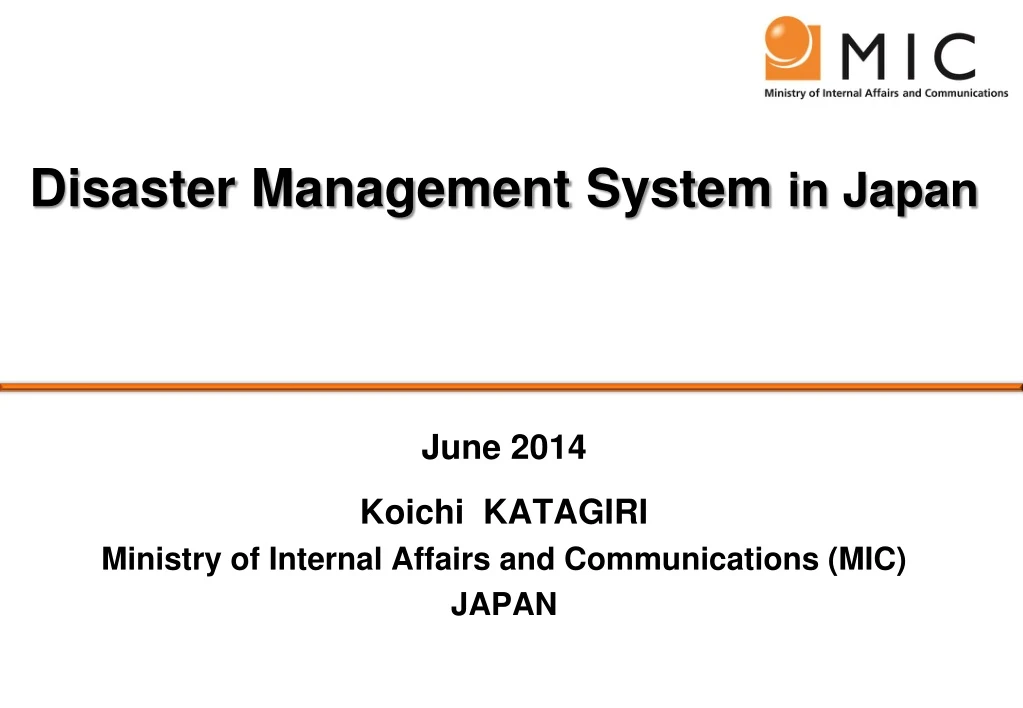 disaster management system in japan