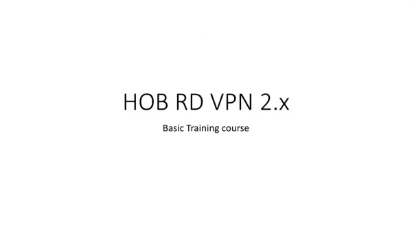 HOB RD VPN 2.x