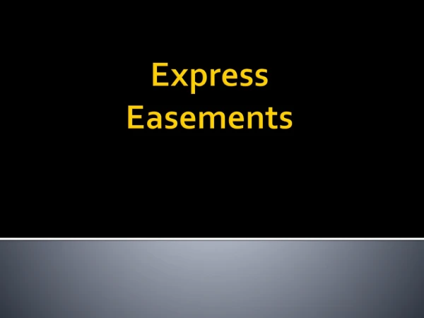 Express Easements
