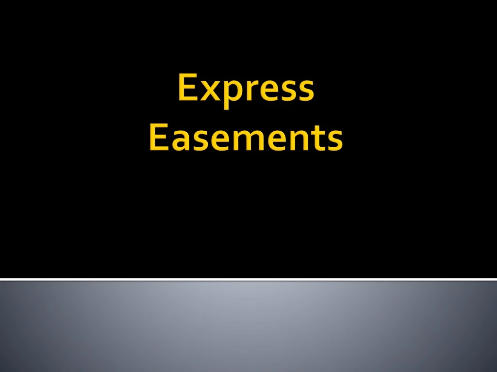 express easements