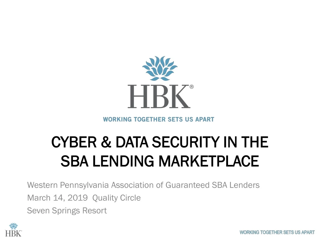 cyber data security in the sba lending marketplace